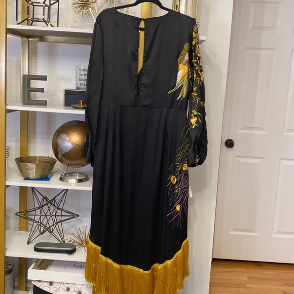 ASOS Curve Embroidered Fringe Wrap Dress - Picture 3 of 3